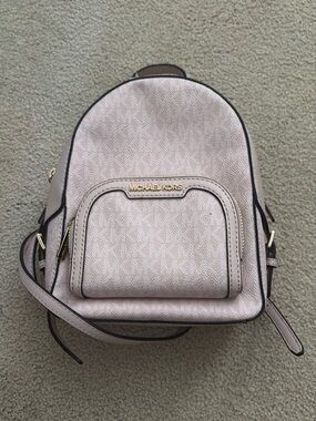 Michael Kors Blush Mini Dome Backpack with Gold Hardware